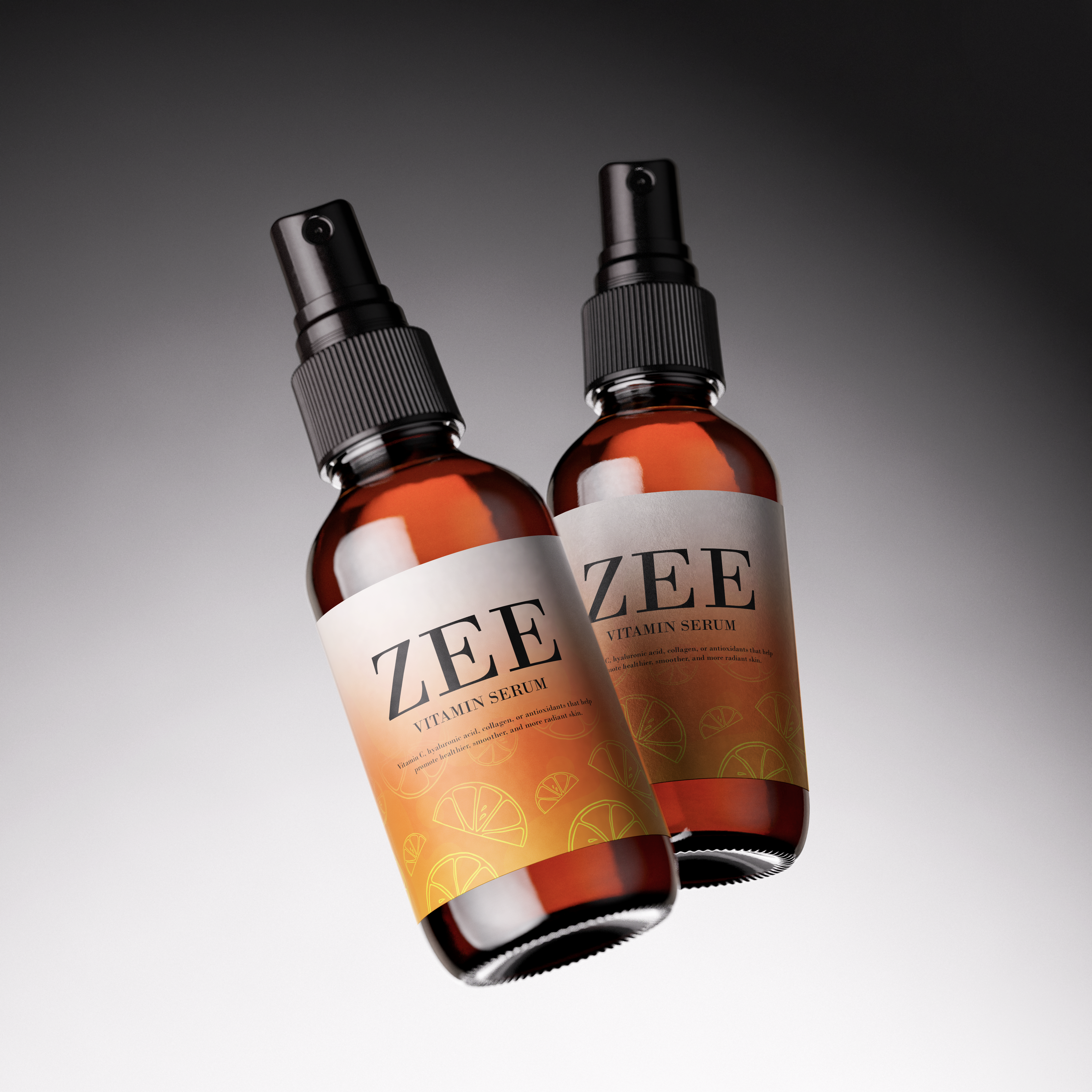Amber Spray Bottle Mockup